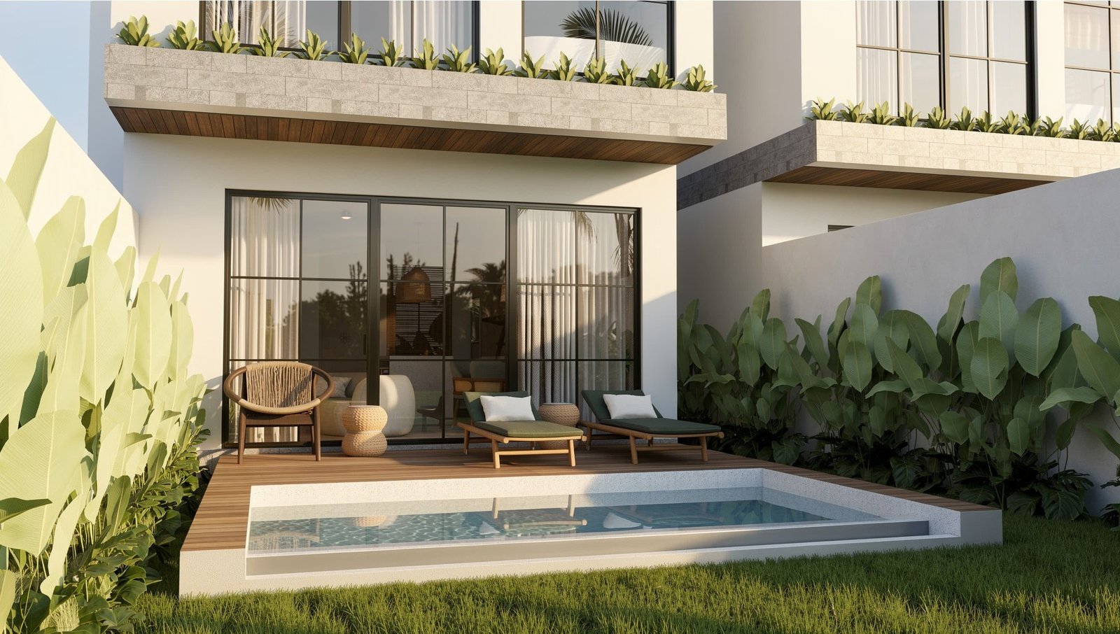 09 Pool terrace. Overview